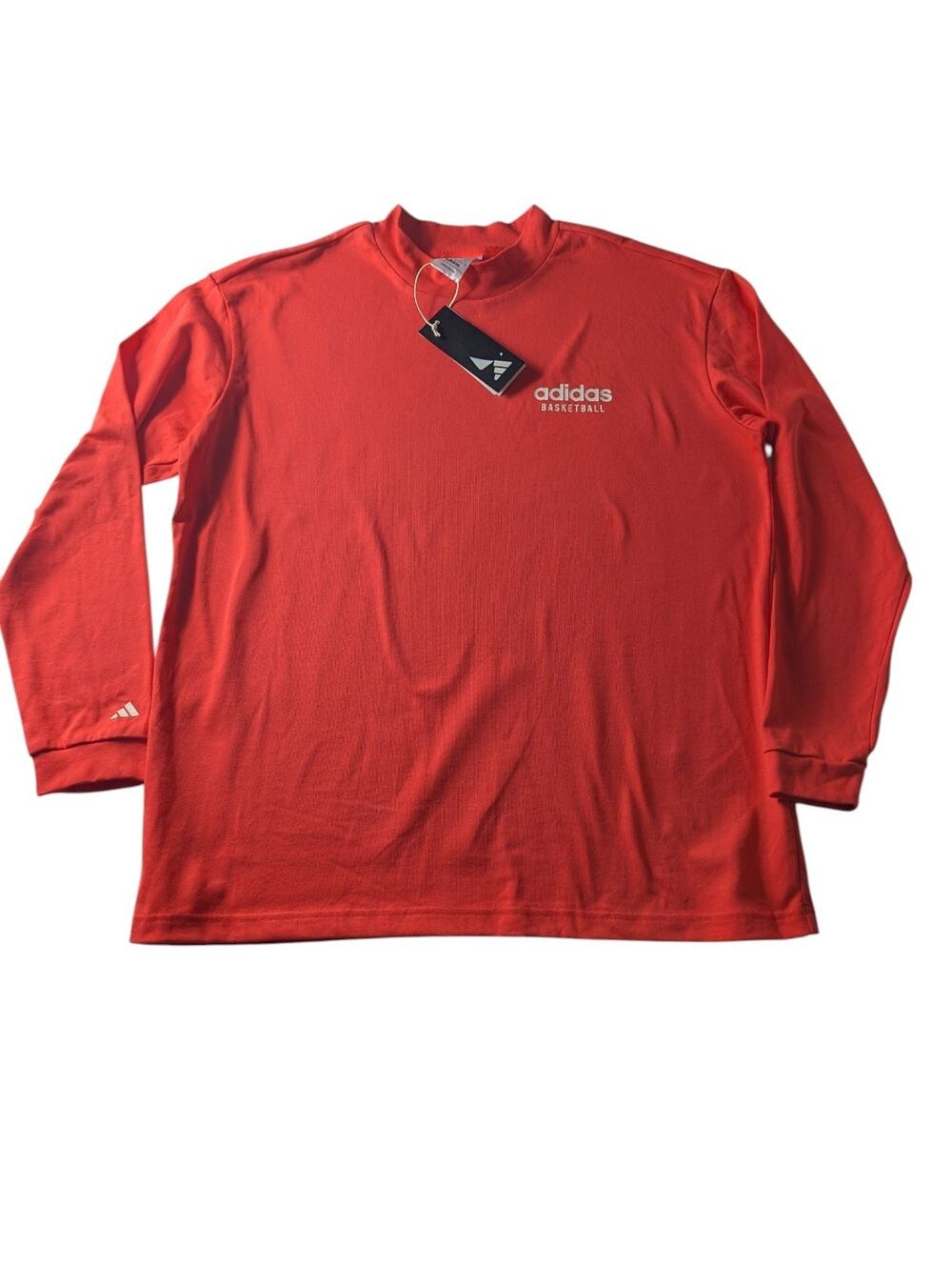 Adidas Women's Size Small Select Mock Neck Long Sleeve Bright Red T-Shirt NWT